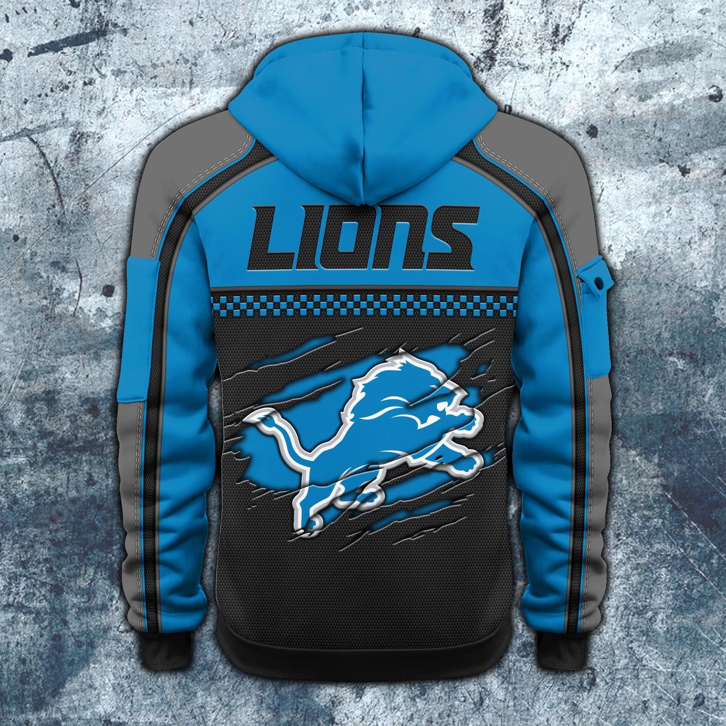Detroit LionsHoodie Half Zipper Custom Your Name EHIVM-06242639