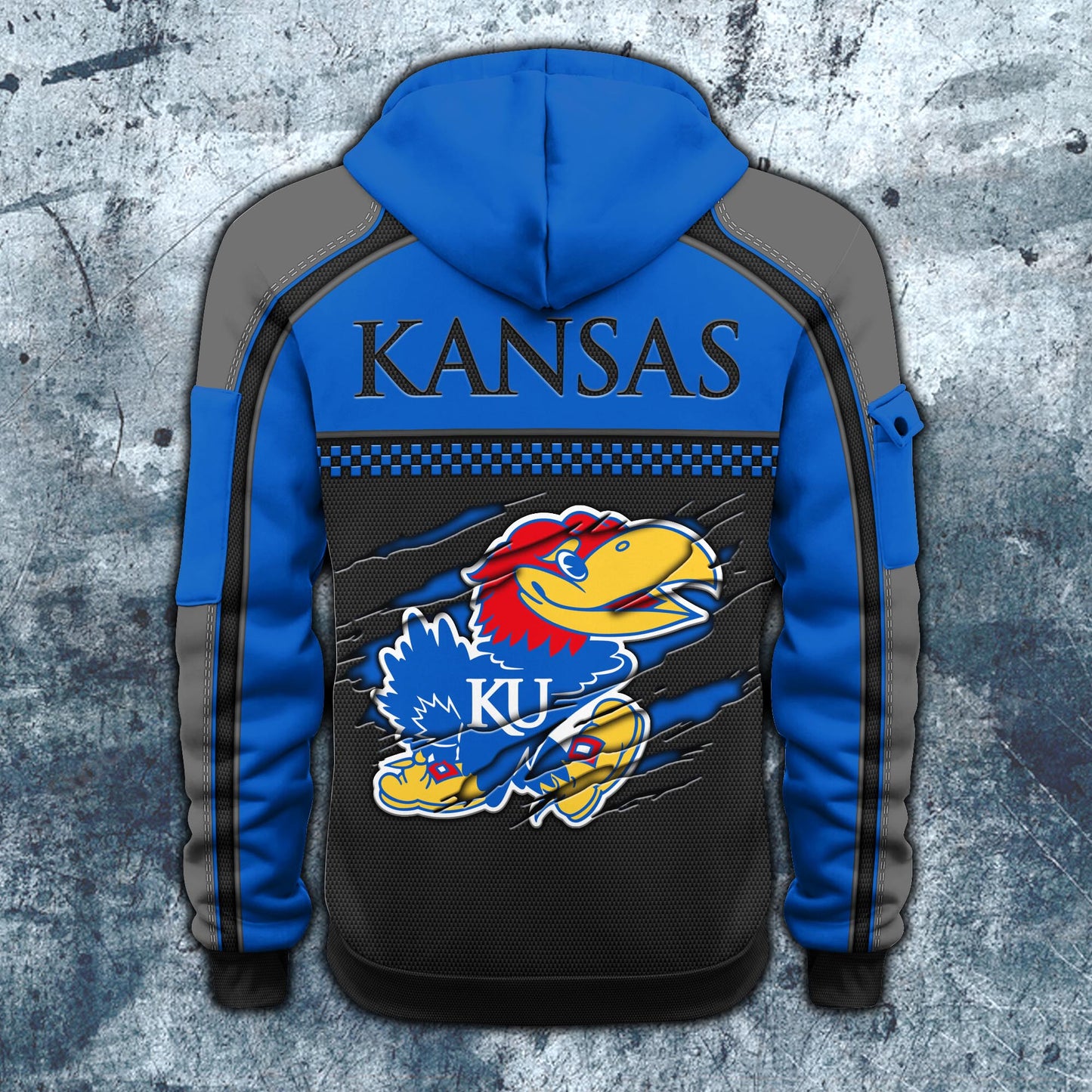 Kansas JayhawksHoodie Half Zipper Custom Your Name EHIVM-07092718