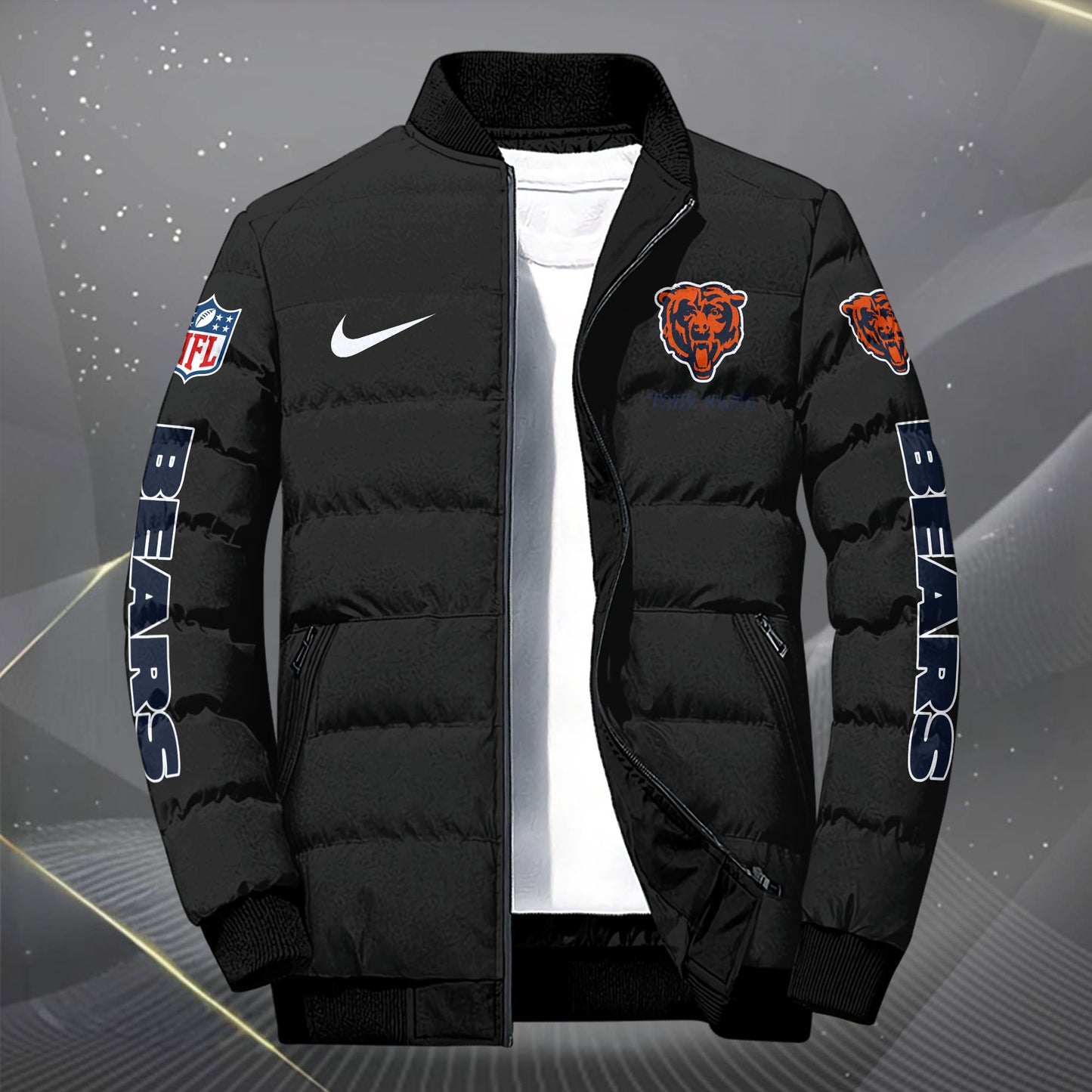 Chicago Bears Puffer Jacket Custom Your Name, Sport Jacket, FootBall Fan Gifts EHIVM-62479