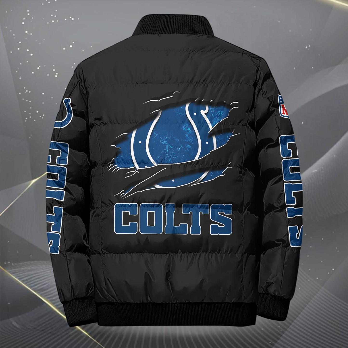 Indianapolis Colts Puffer Jacket Custom Your Name, Sport Jacket, FootBall Fan Gifts EHIVM-62479