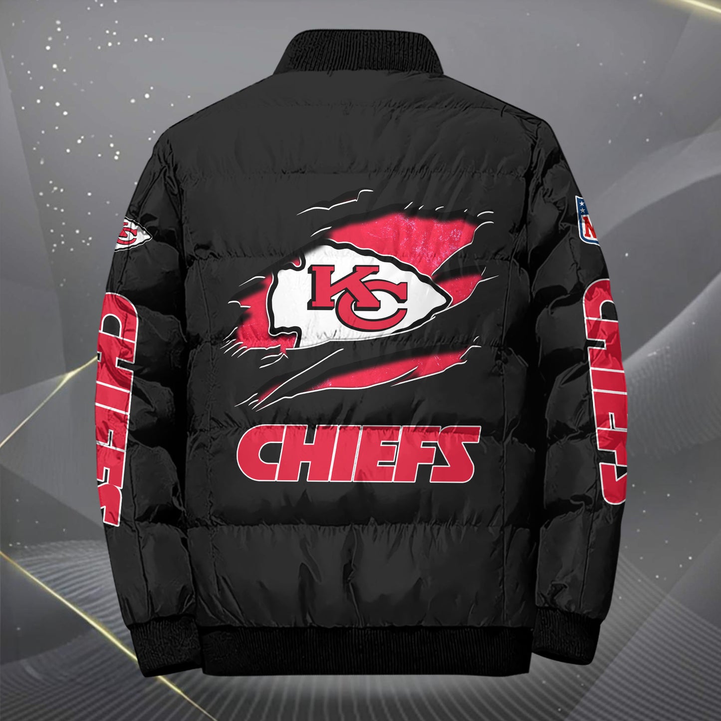 Kansas City Chiefs Puffer Jacket Custom Your Name, Sport Jacket, FootBall Fan Gifts EHIVM-62479