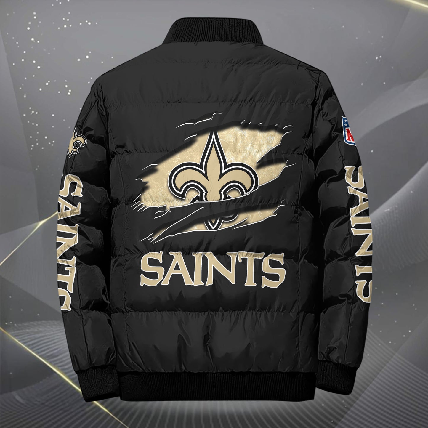 New Orleans Saints Puffer Jacket Custom Your Name, Sport Jacket, FootBall Fan Gifts EHIVM-62479