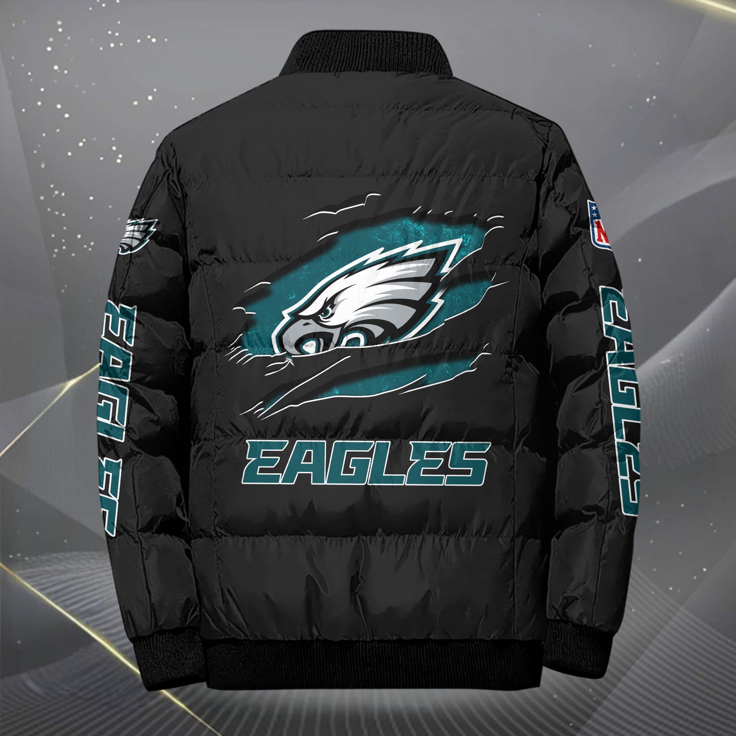 Philadelphia Eagles Puffer Jacket Custom Your Name, Sport Jacket, FootBall Fan Gifts EHIVM-62479