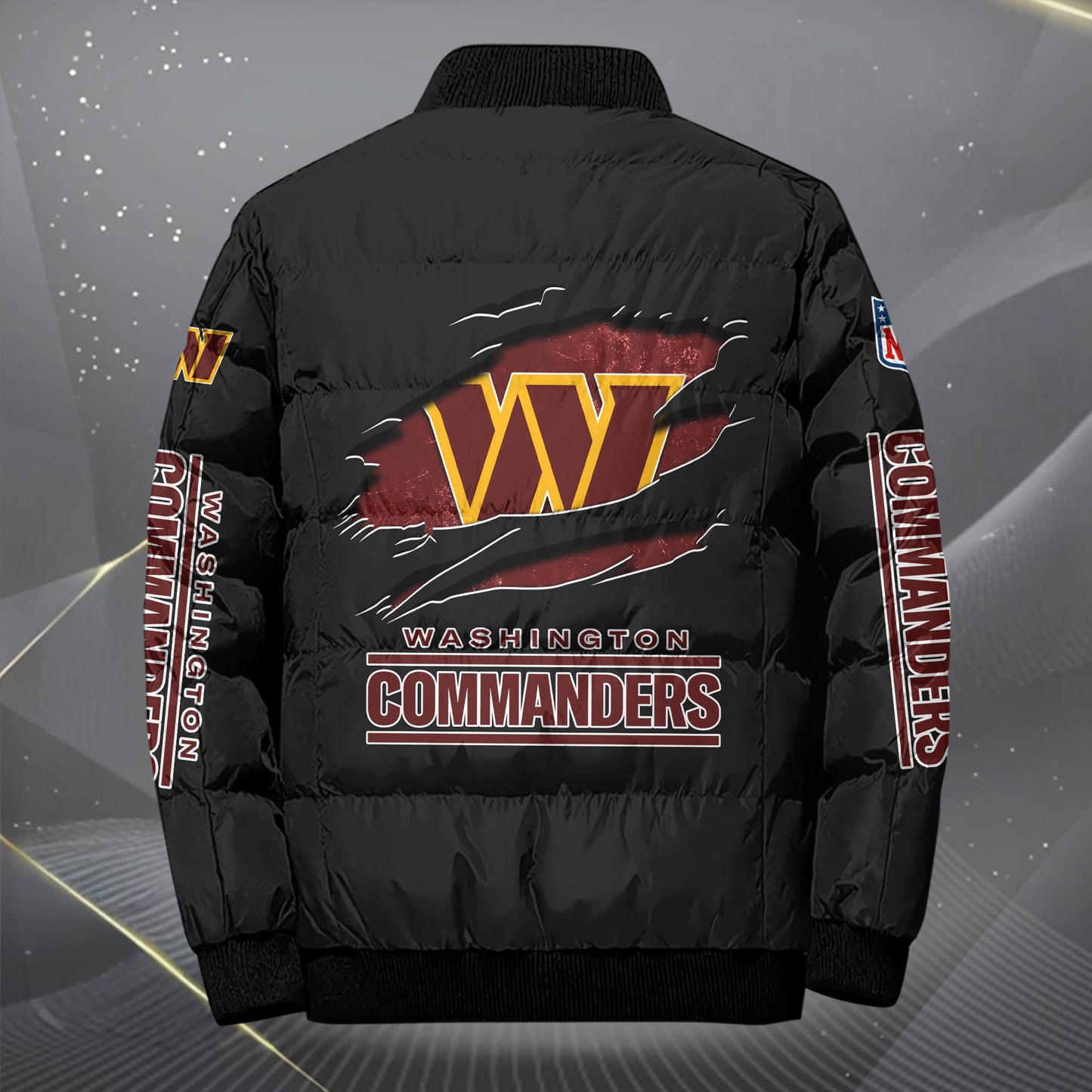 Washington Commanders Puffer Jacket Custom Your Name, Sport Jacket, FootBall Fan Gifts EHIVM-62479