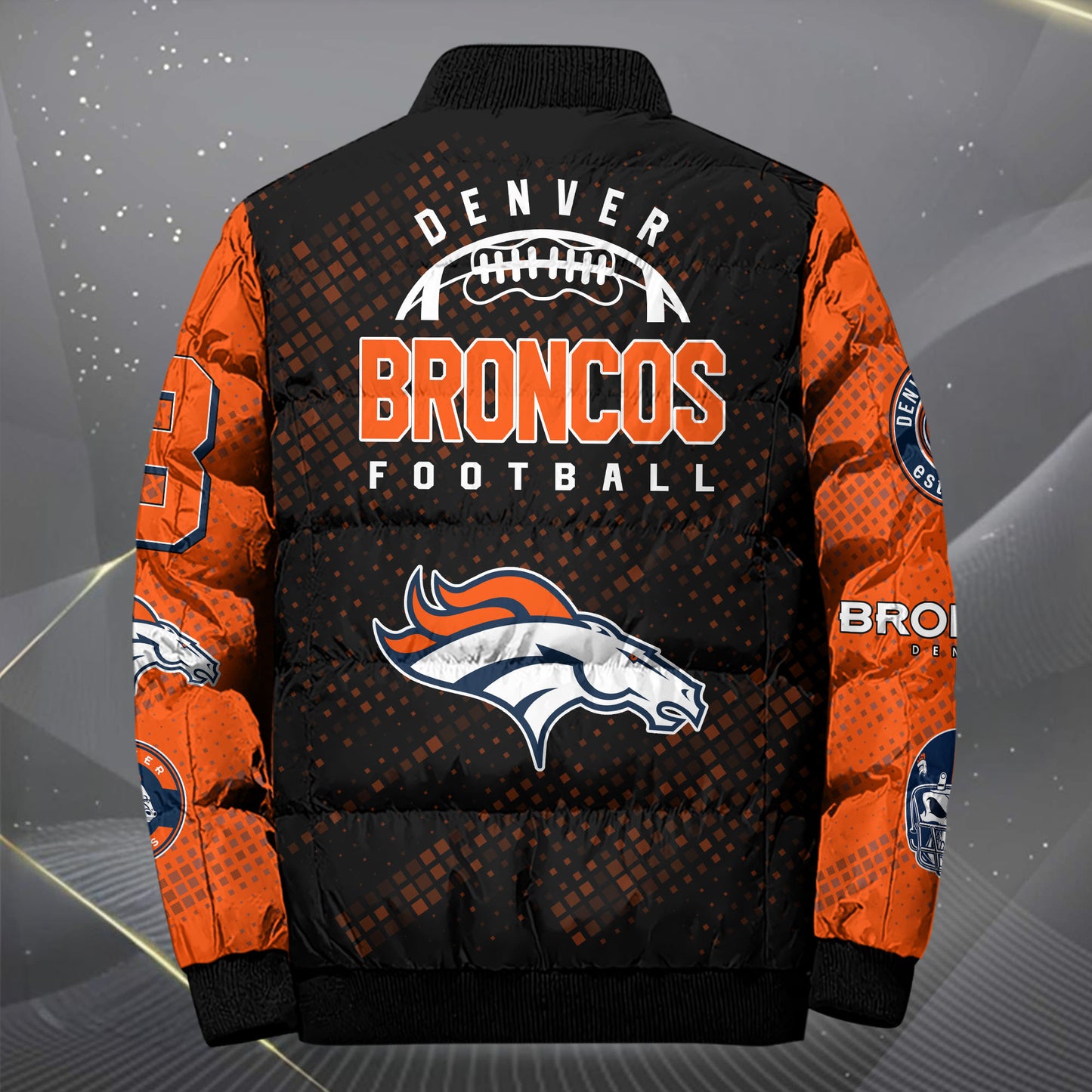 Denver Broncos Puffer Jacket Custom Your Name, Sport Jacket, FootBall Fan Gifts EHIVM-62495