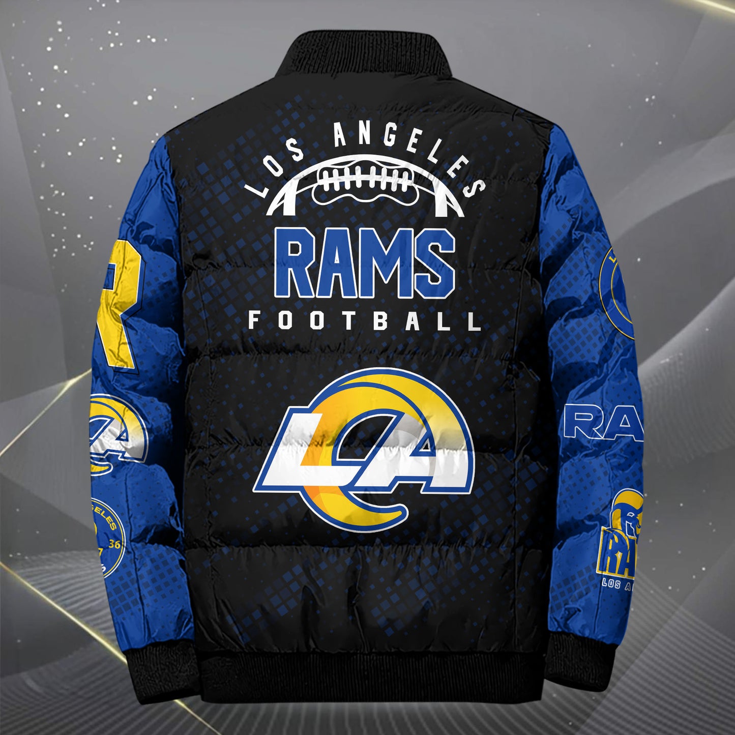 Los Angeles Rams Puffer Jacket Custom Your Name, Sport Jacket, FootBall Fan Gifts EHIVM-62495