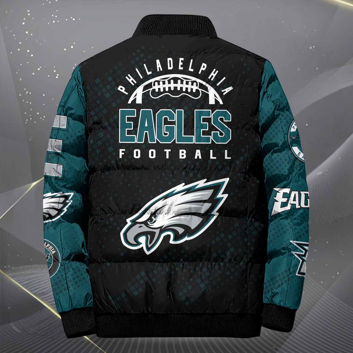 Philadelphia Eagles Puffer Jacket Custom Your Name, Sport Jacket, FootBall Fan Gifts EHIVM-62495