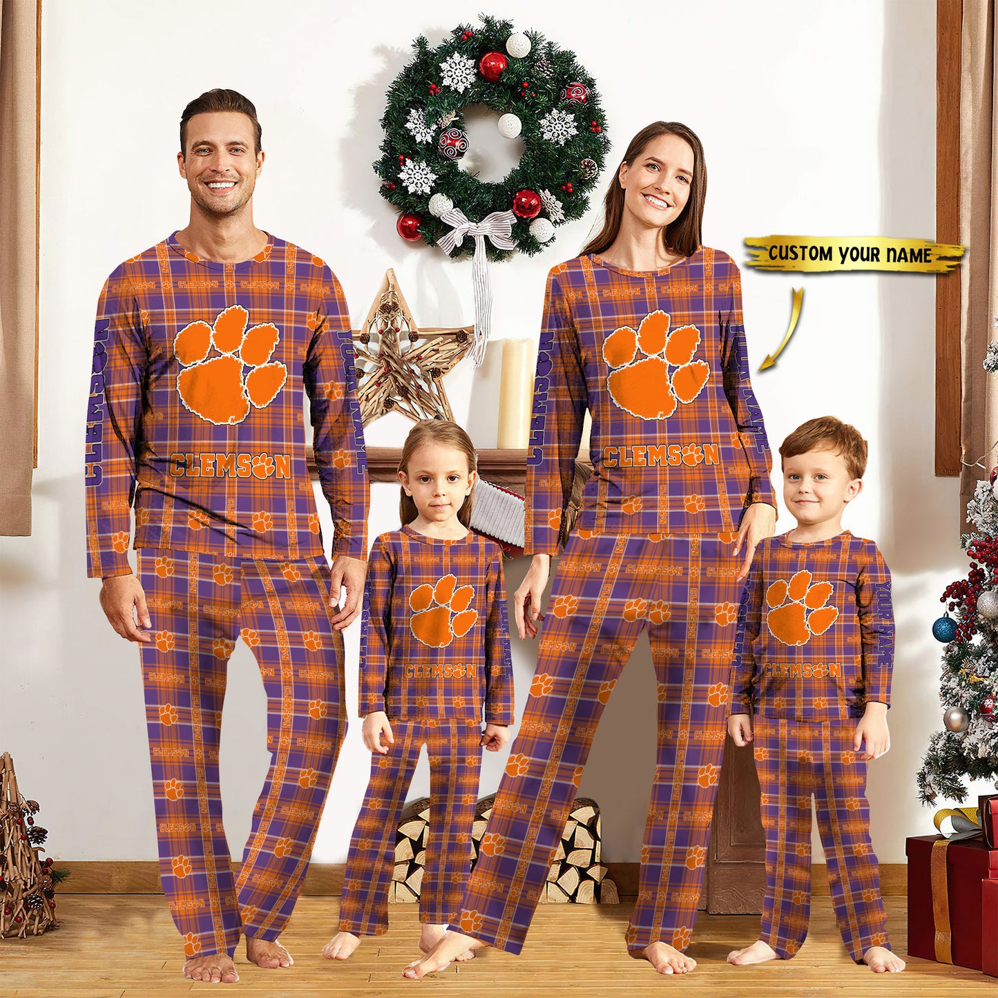 Clemson TigersPajamas Set Custom Your Name 2026 Versions, Christmas Gift EHIVM-62690
