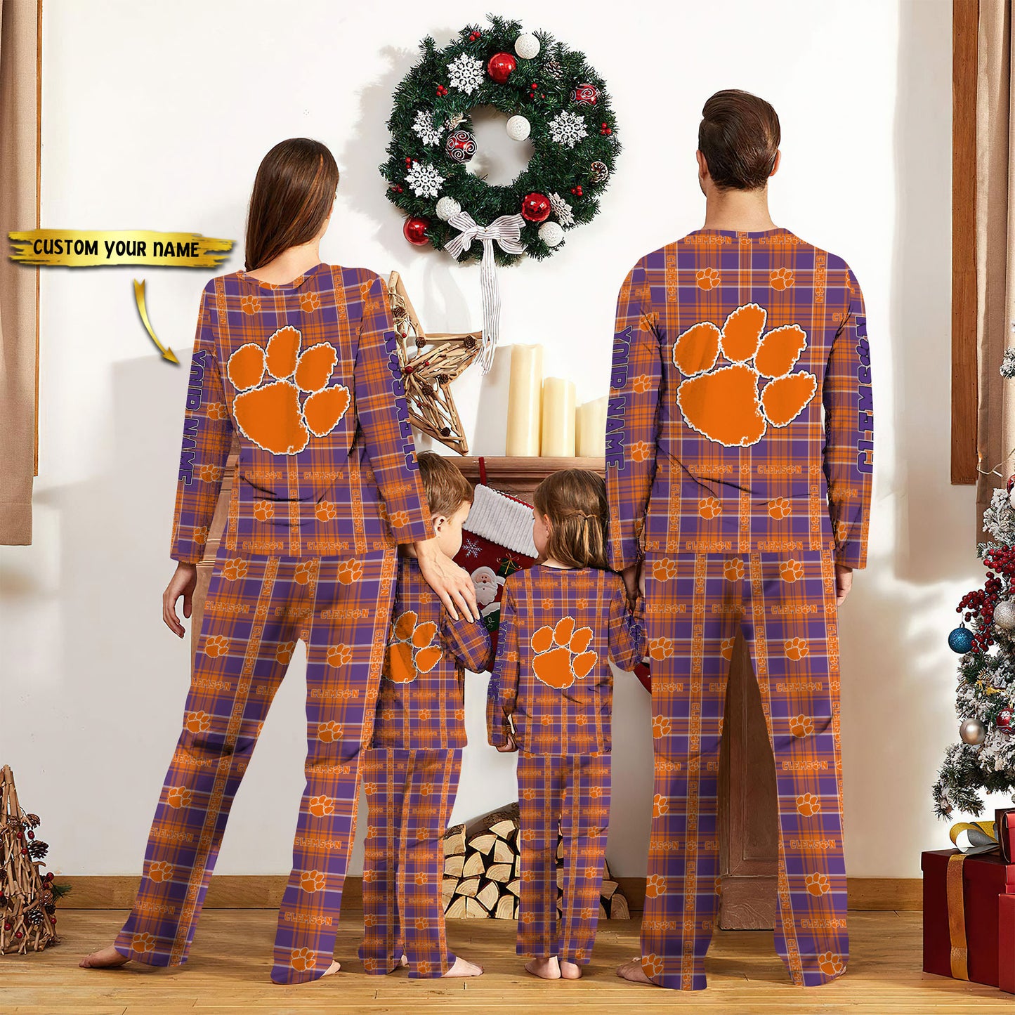 Clemson TigersPajamas Set Custom Your Name 2026 Versions, Christmas Gift EHIVM-62690