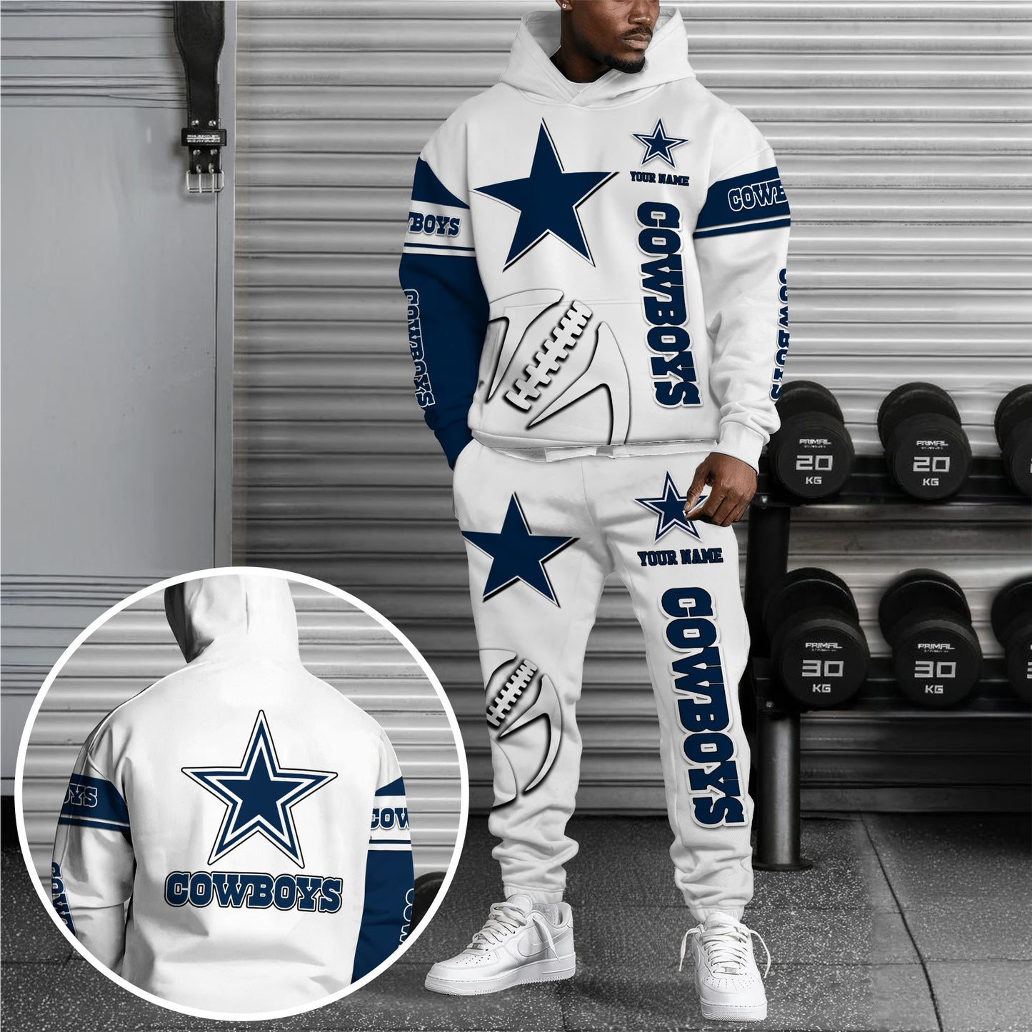 Dallas Cowboys Hoodie And Sweatpant Set Custom Your name EHIVM-62839