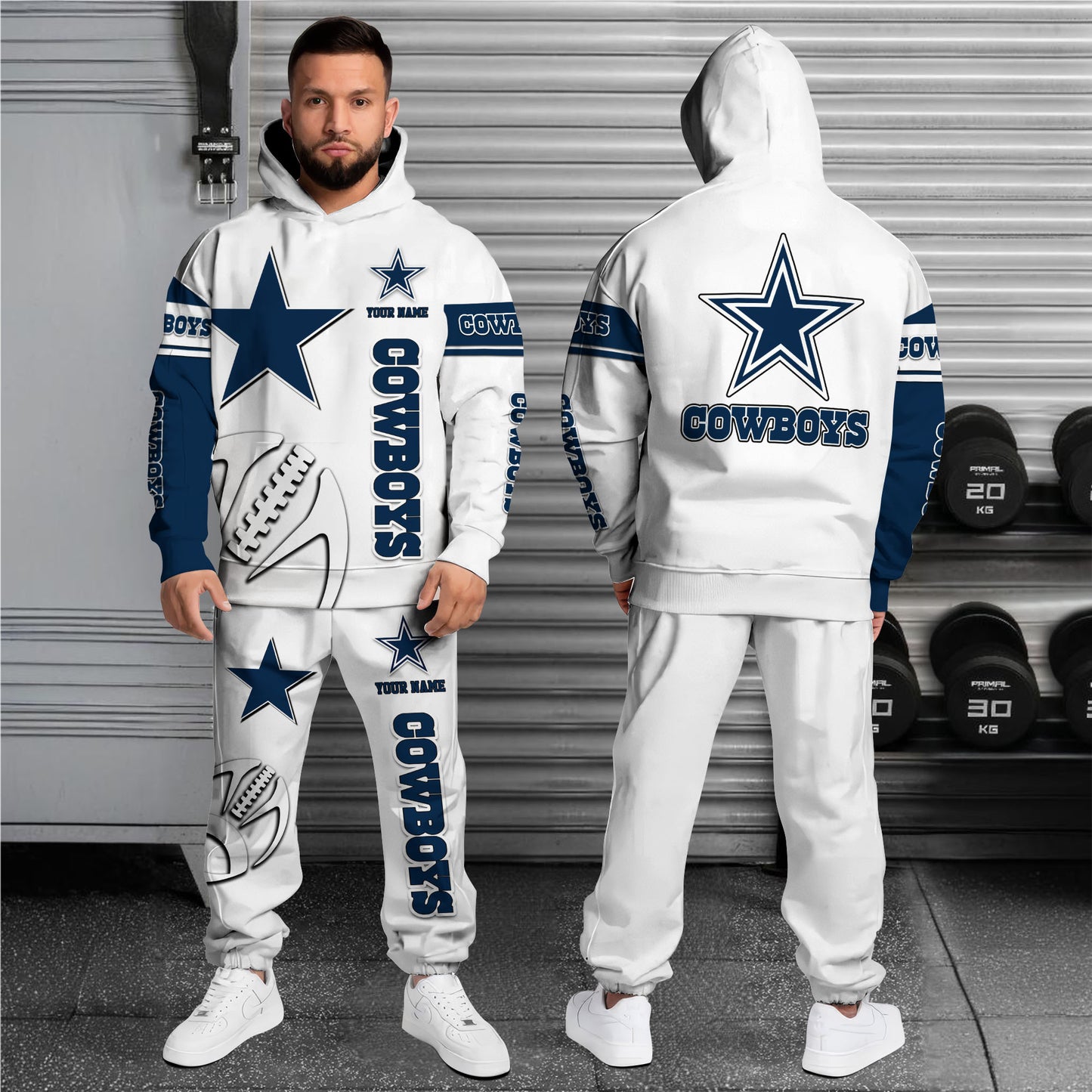 Dallas Cowboys Hoodie And Sweatpant Set Custom Your name EHIVM-62839