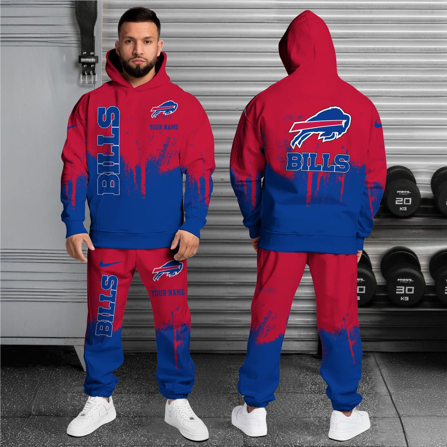 Buffalo Bills Combo Hoodie And Sweatpants Custom Name, Gift For Sport EHIVM-62881