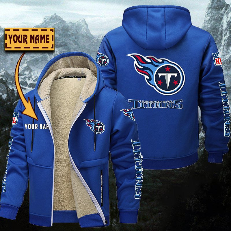 Tennessee Titans Hoodie Zip Velvet Coat Custom Your Name, Sport Jacket EHIVM-62884
