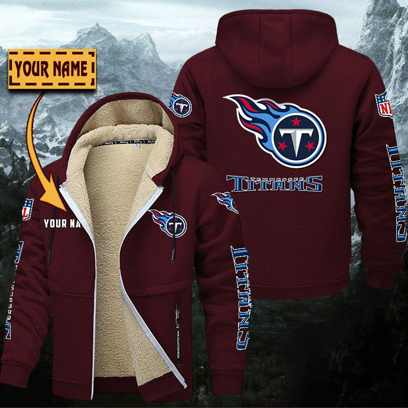 Tennessee Titans Hoodie Zip Velvet Coat Custom Your Name, Sport Jacket EHIVM-62884