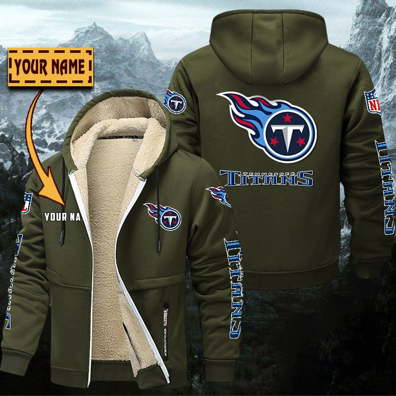 Tennessee Titans Hoodie Zip Velvet Coat Custom Your Name, Sport Jacket EHIVM-62884