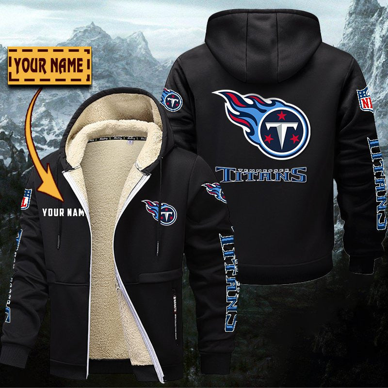 Tennessee Titans Hoodie Zip Velvet Coat Custom Your Name, Sport Jacket EHIVM-62884
