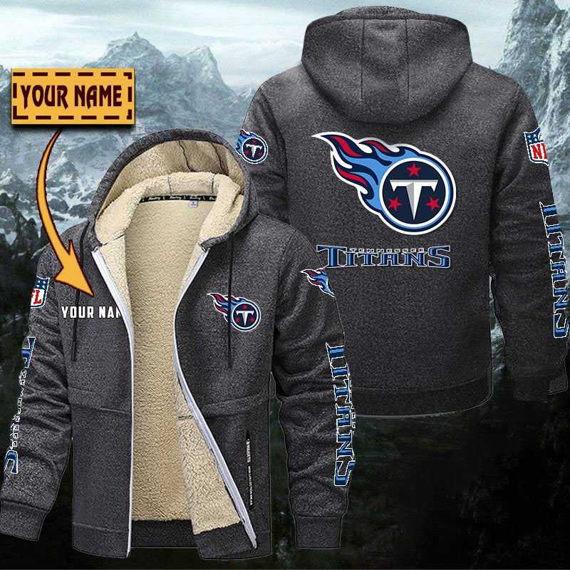 Tennessee Titans Hoodie Zip Velvet Coat Custom Your Name, Sport Jacket EHIVM-62884