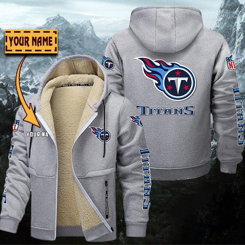 Tennessee Titans Hoodie Zip Velvet Coat Custom Your Name, Sport Jacket EHIVM-62884