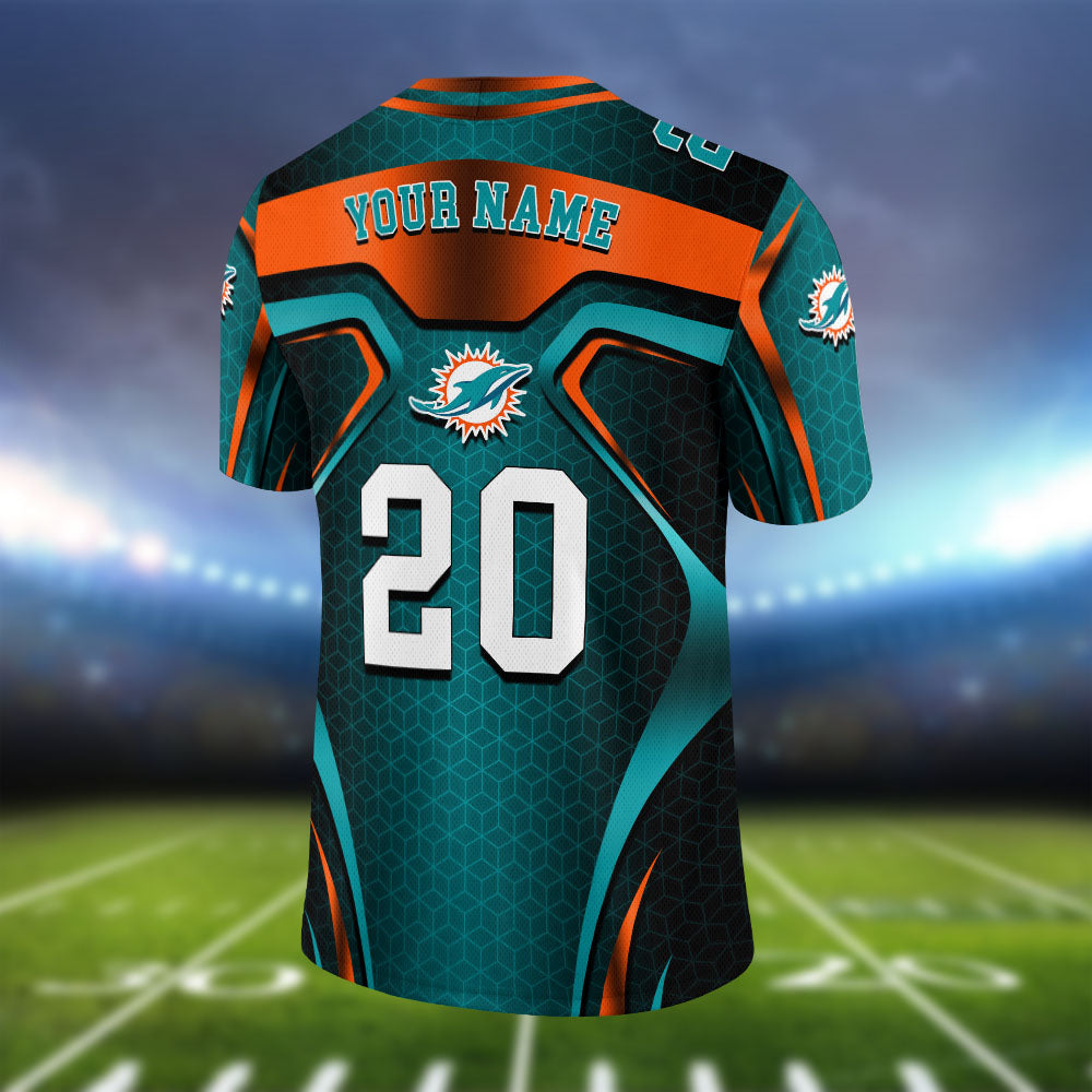 Miami Dolphins Vneck Football Jersey Personalized Your Name And Number, Football Jersey For Football Lovers ETHY-0102275
