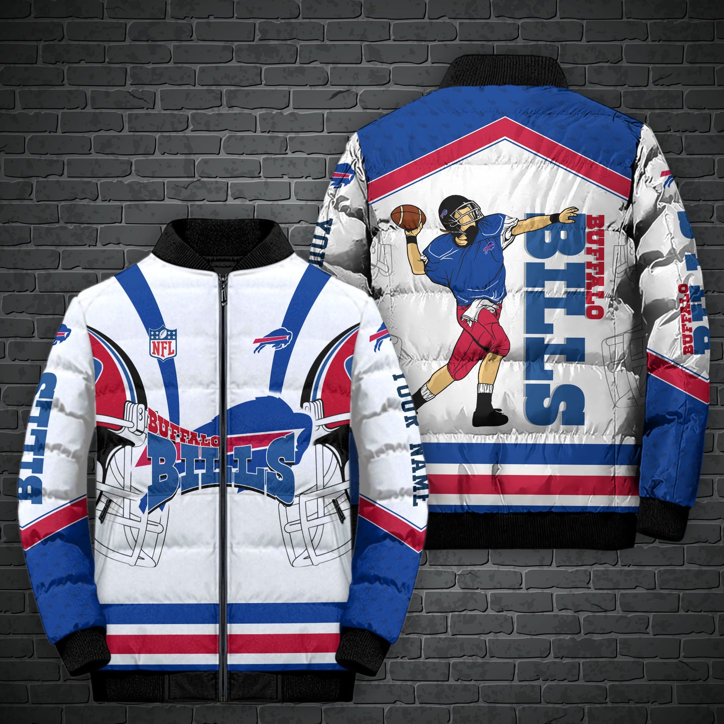 Buffalo Bills Puffer Jacket Personalized Your Name, Sport Jacket For Fans ETHY-46570
