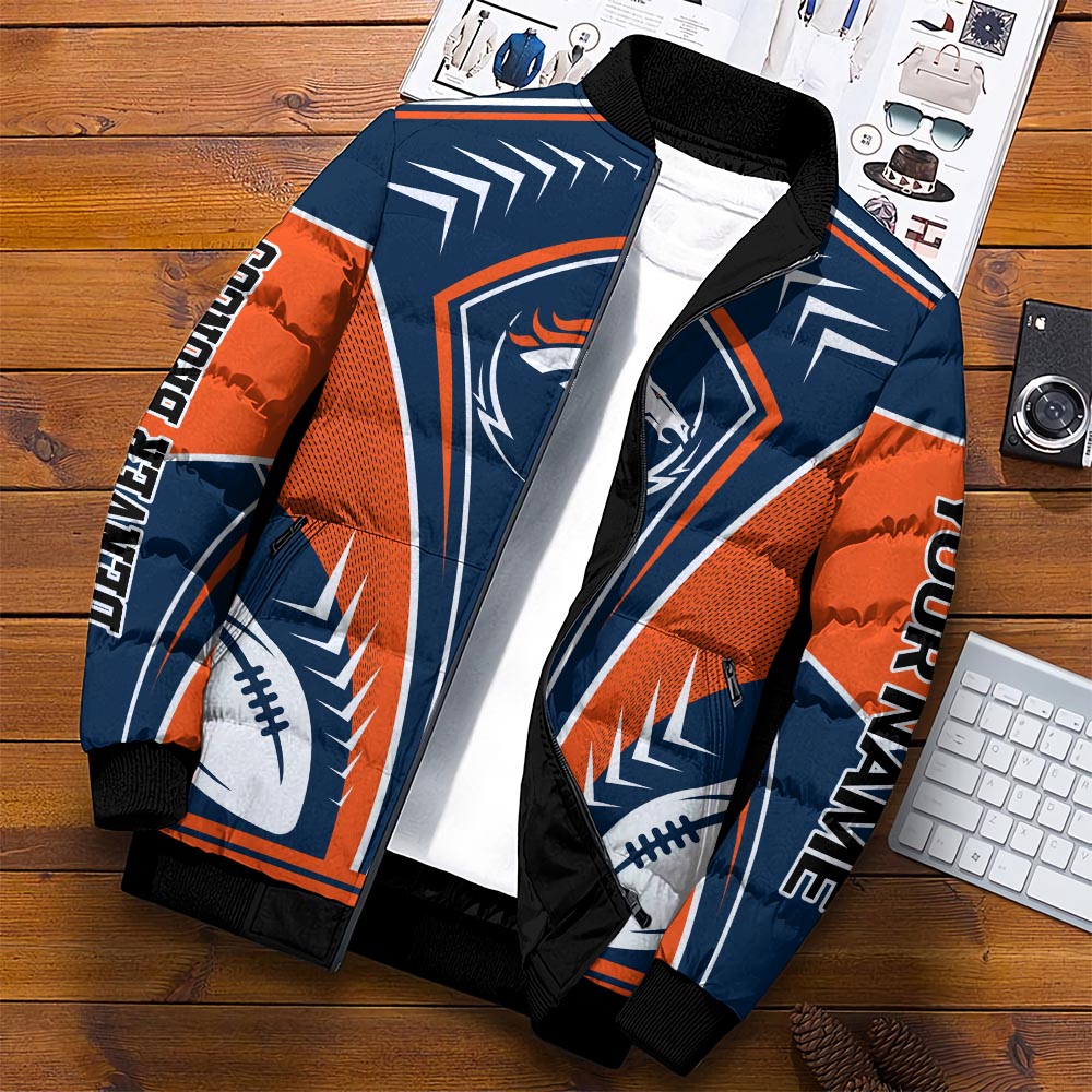 Denver Broncos Puffer Jacket Personalized Your Name, Sport Gift For Fans ETHY-46571
