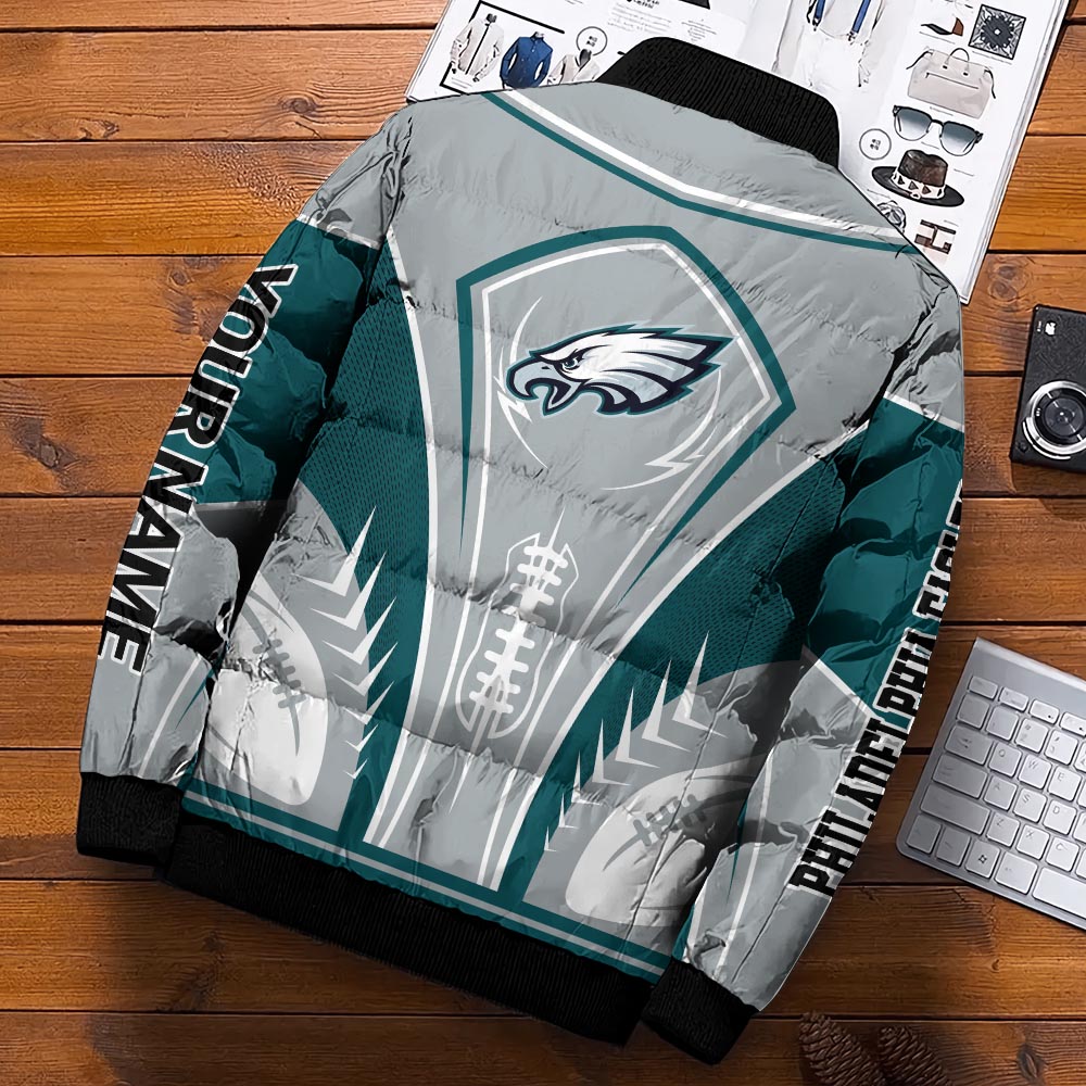 Philadelphia Eagles Puffer Jacket Personalized Your Name, Sport Gift For Fans ETHY-46571