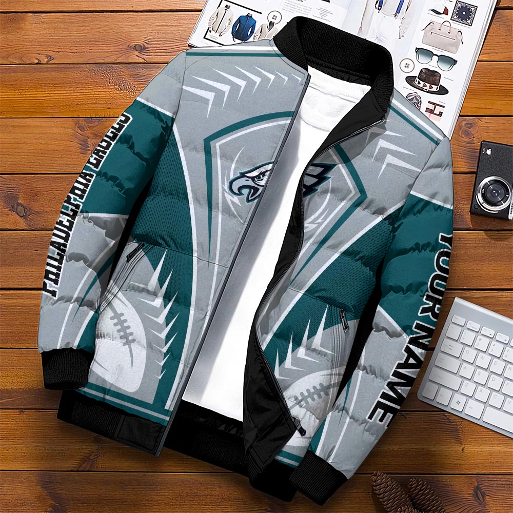 Philadelphia Eagles Puffer Jacket Personalized Your Name, Sport Gift For Fans ETHY-46571