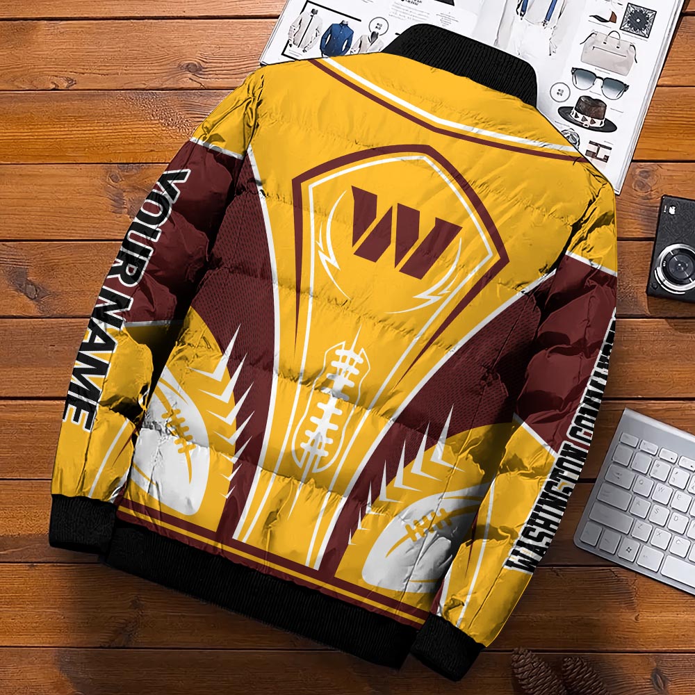 Washington Commanders Puffer Jacket Personalized Your Name, Sport Gift For Fans ETHY-46571