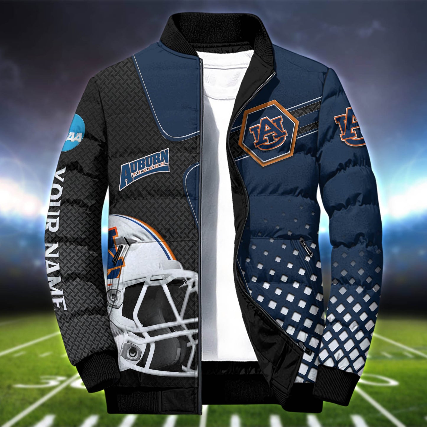 Auburn Tigers Team Puffer Jacket Personalized Your Name, Sport Gifts Idea for Fan ETHY-52667