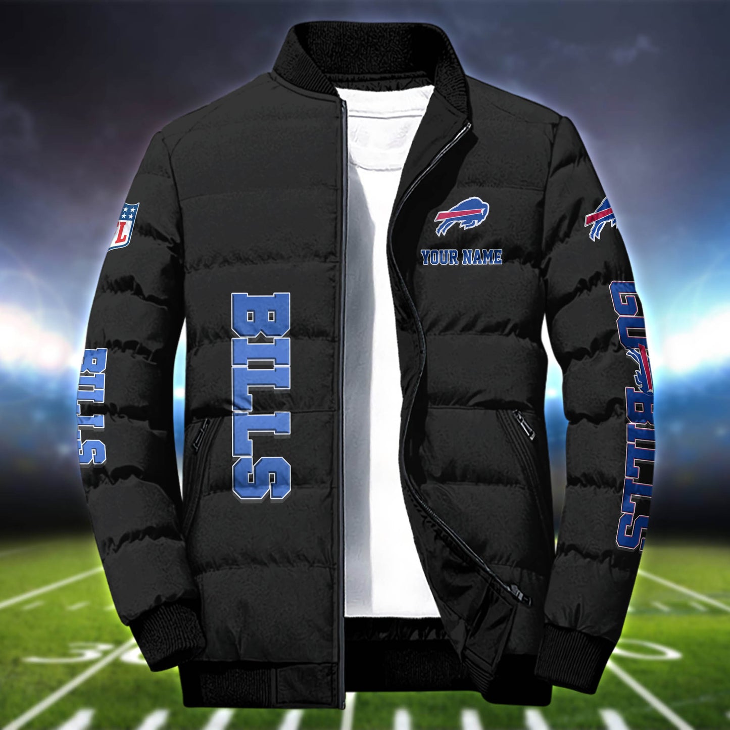 Buffalo Bills Puffer Jacket Personalized Your Name, Gift For Sport Fans ETHY-52763