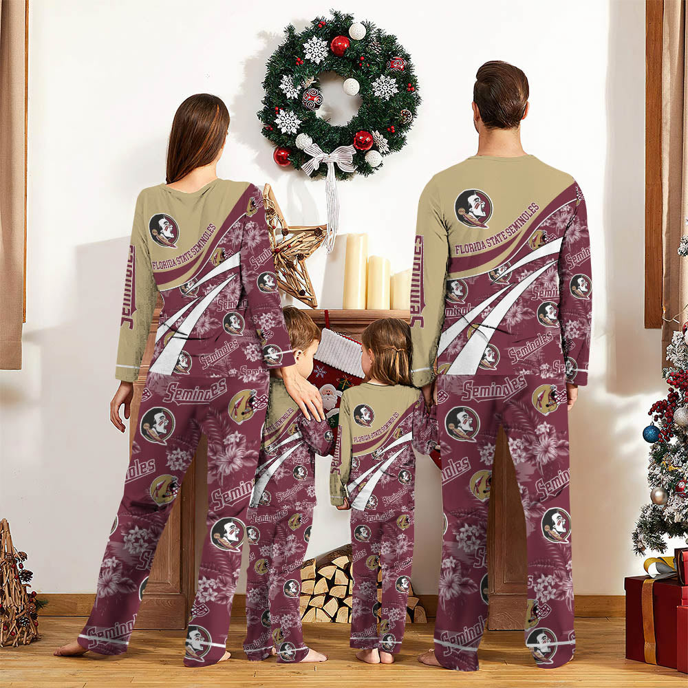 Florida State Seminoles Pajamas Personalized Your Name, Sport Pajamas, Christmas Gifts For Sport Fan ETHY-053038