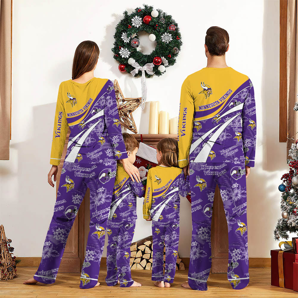 Minnesota Vikings Pajamas Personalized Your Name, Sport Pajamas, Christmas Gifts For Sport Fan ETHY-053038
