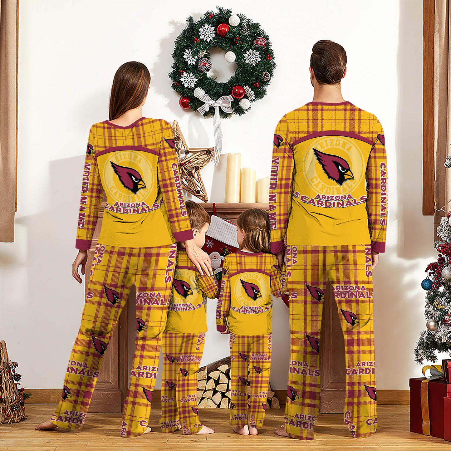 Arizona Cardinals Pajamas Custom Your Name, Sport Team Pajamas, Gift For Football Lovers ETHY-53150