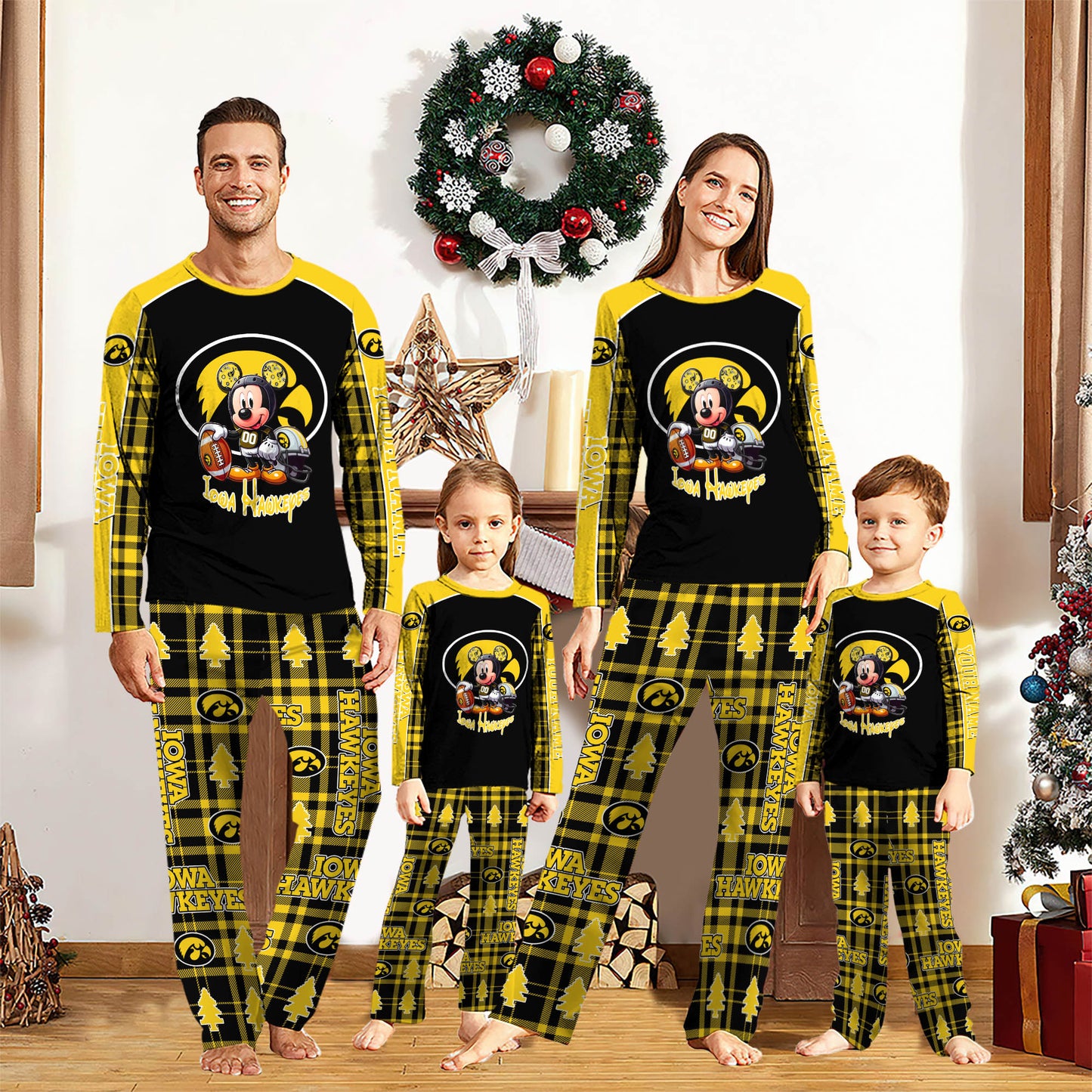 Iowa Hawkeyes Pajamas Personalized Your Name, Sport Pajamas For Fan, Sport Gifts ETHY-053257