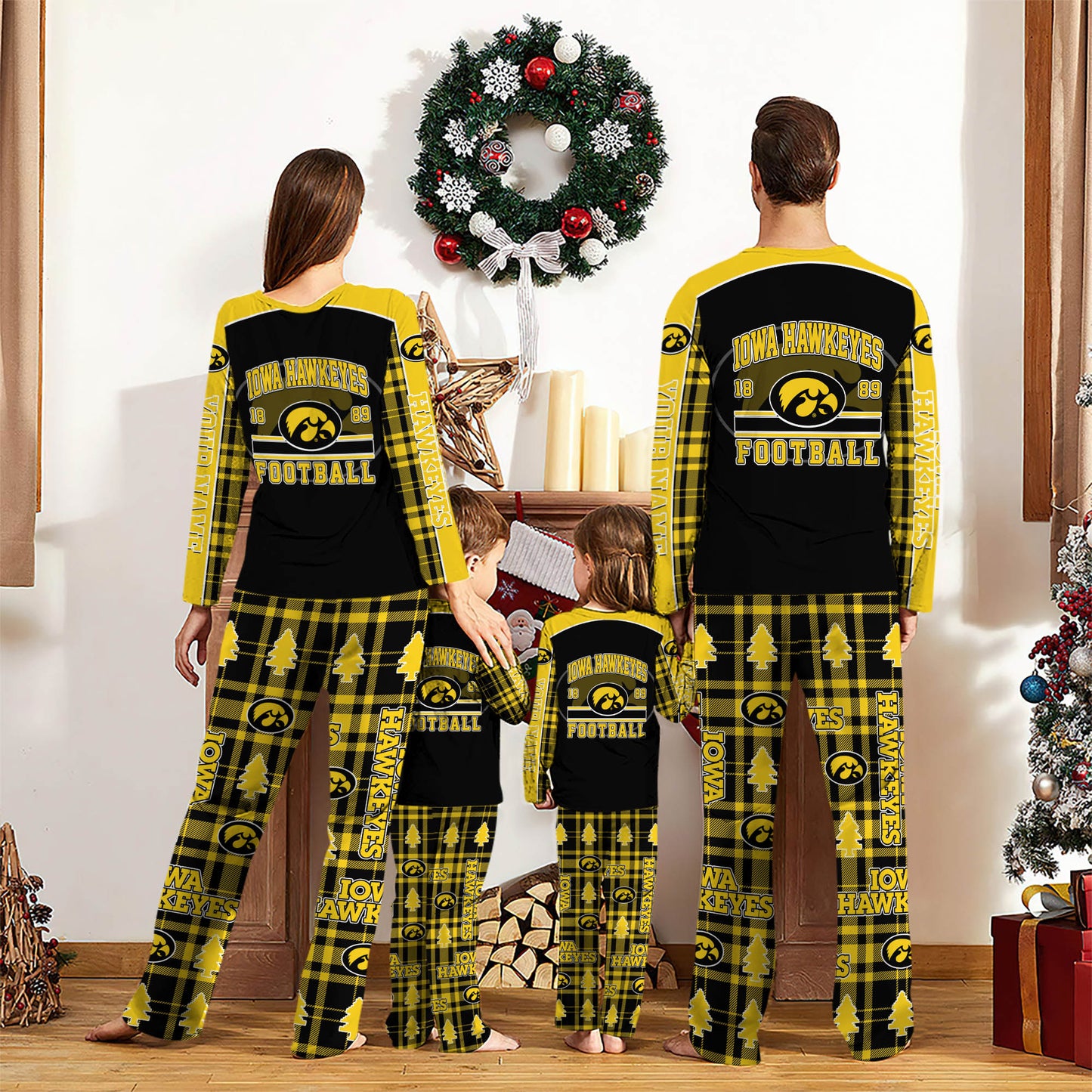 Iowa Hawkeyes Pajamas Personalized Your Name, Sport Pajamas For Fan, Sport Gifts ETHY-053257