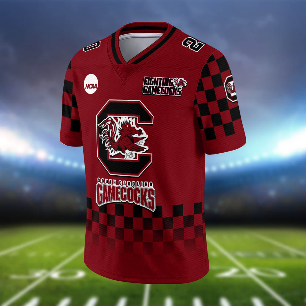 South Carolina Gamecocks Vneck Football Jersey Personalized Your Name And Number, Sport Gifts For Fan ETHY-54006