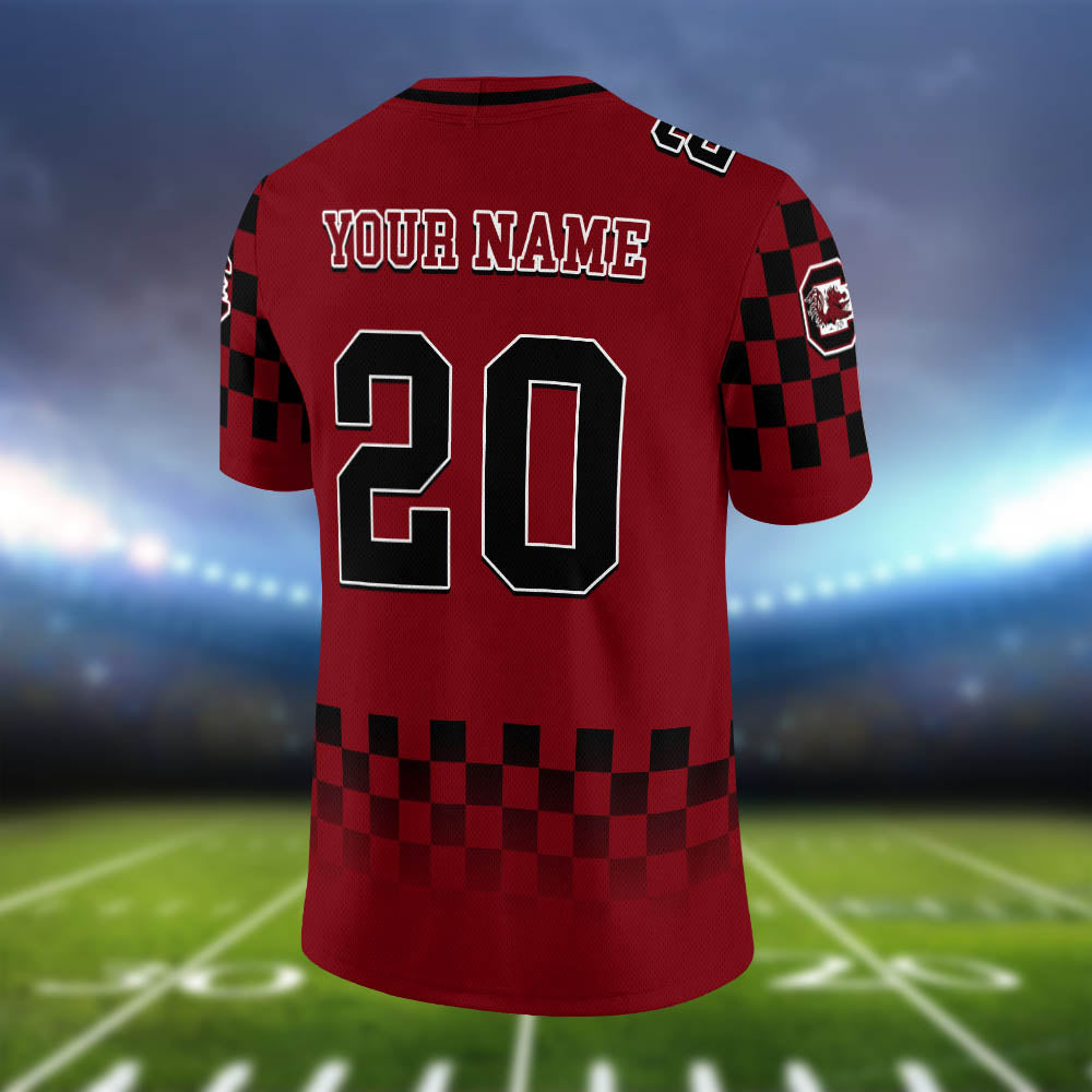 South Carolina Gamecocks Vneck Football Jersey Personalized Your Name And Number, Sport Gifts For Fan ETHY-54006
