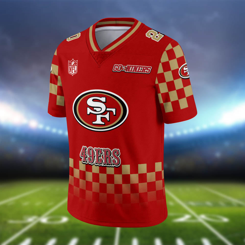 San Francisco 49ers Vneck Football Jersey Personalized Your Name And Number, Sport Gifts For Fan ETHY-54006