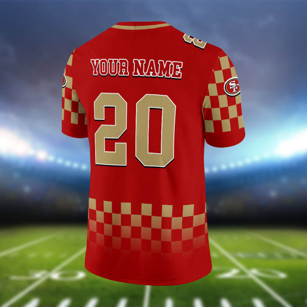 San Francisco 49ers Vneck Football Jersey Personalized Your Name And Number, Sport Gifts For Fan ETHY-54006