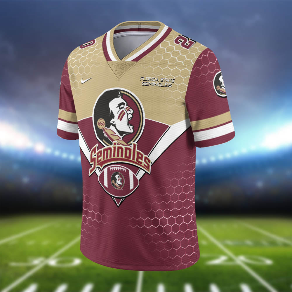 Florida State Seminoles Vneck Football Jersey Personalized Your Name And Number, Gift For Sport Lovers ETHY-62990