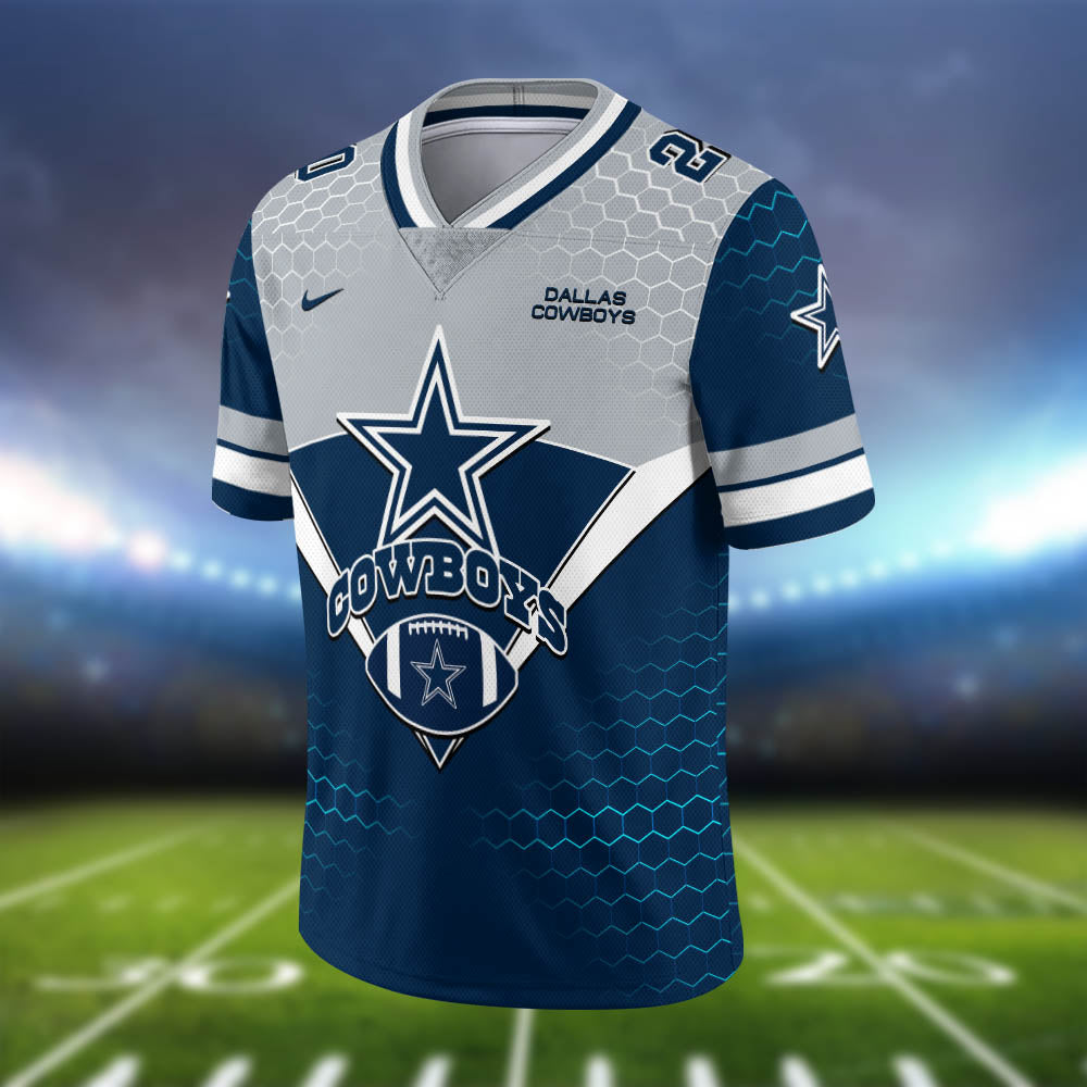 Dallas Cowboys Vneck Football Jersey Personalized Your Name And Number, Gift For Sport Lovers ETHY-62990