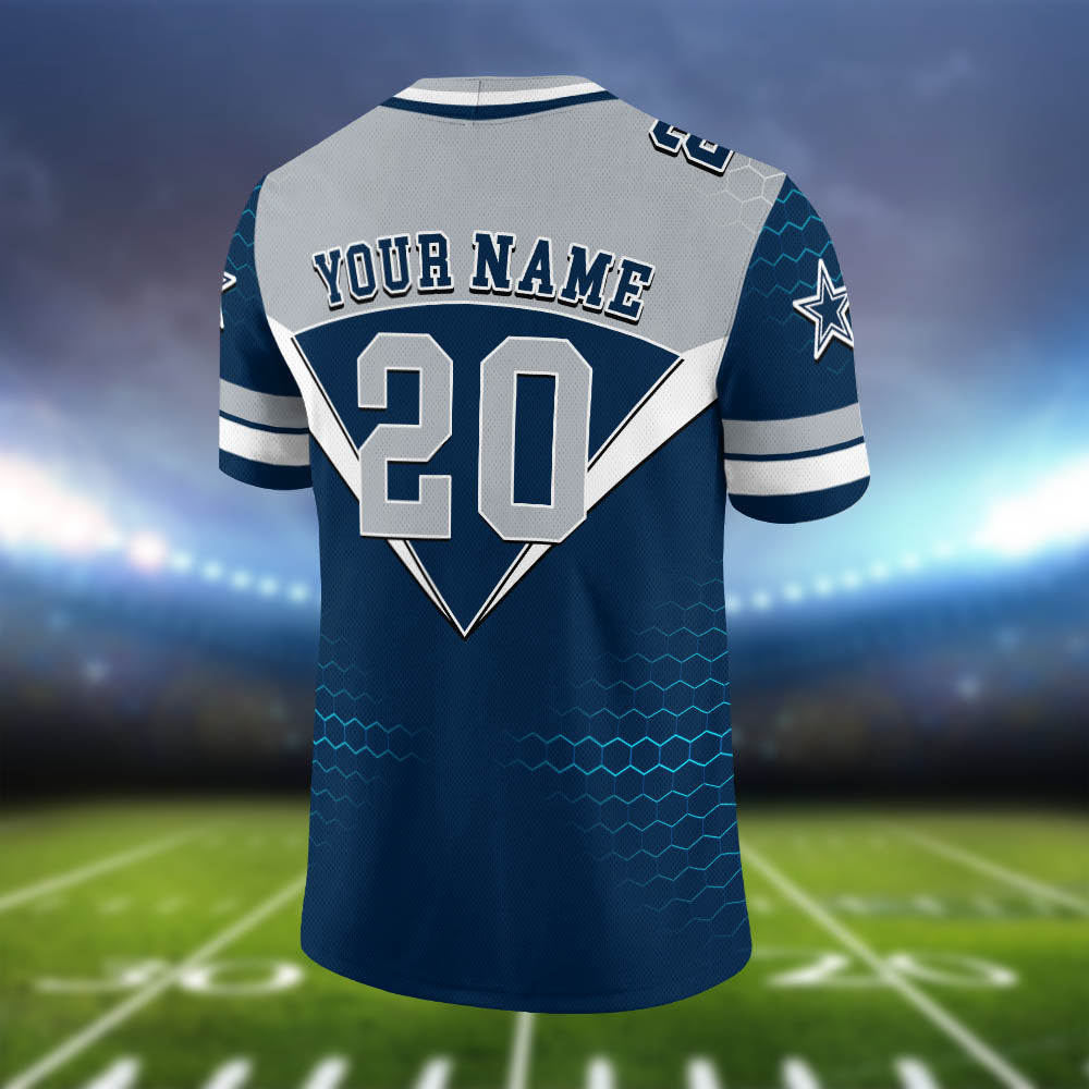 Dallas Cowboys Vneck Football Jersey Personalized Your Name And Number, Gift For Sport Lovers ETHY-62990