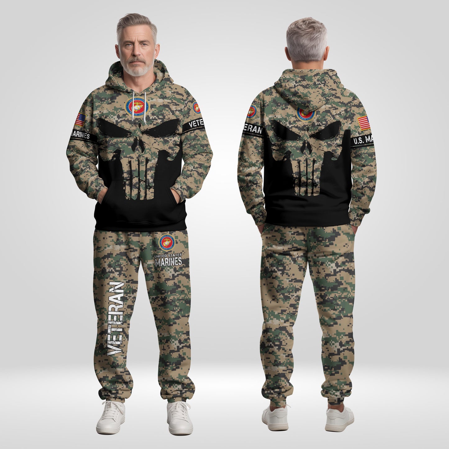 US Marine Corps Military US Military Veteran Camouflage Hoodie And Sweatpants, US Military Veteran Gifts, Gift For Veterans ETRG-07302965