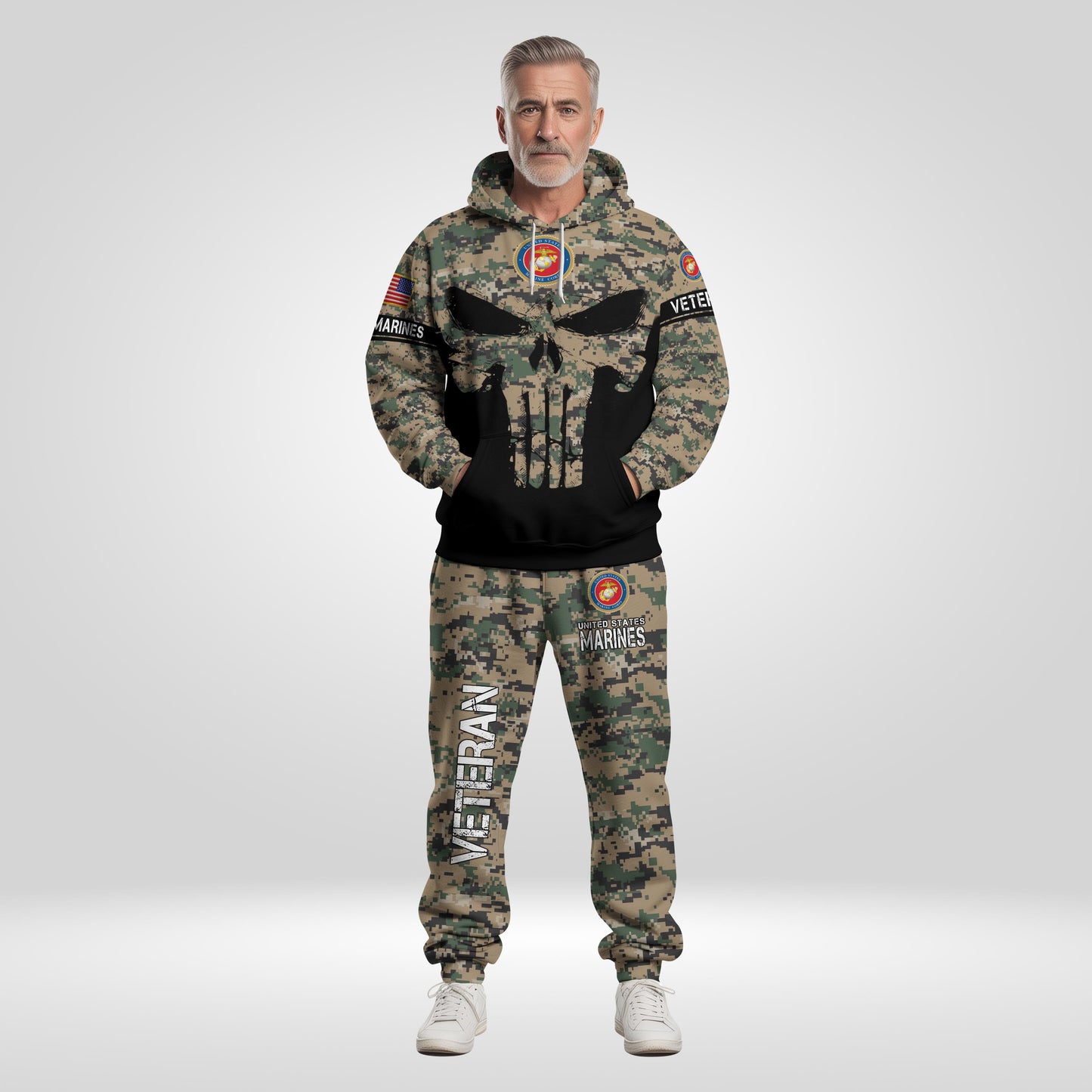US Marine Corps Military US Military Veteran Camouflage Hoodie And Sweatpants, US Military Veteran Gifts, Gift For Veterans ETRG-07302965