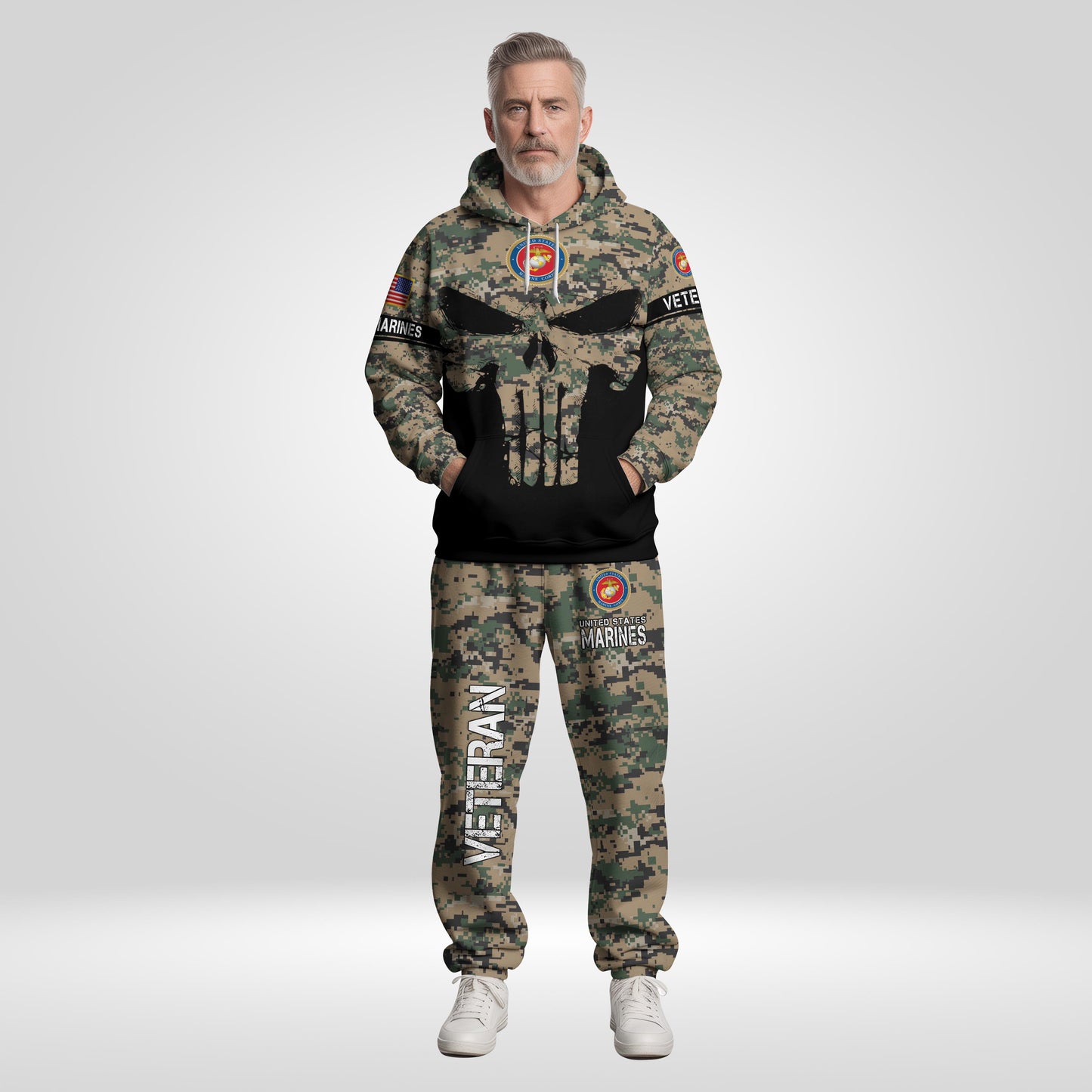 US Marine Corps Military US Military Veteran Camouflage Hoodie And Sweatpants, US Military Veteran Gifts, Gift For Veterans ETRG-07302965