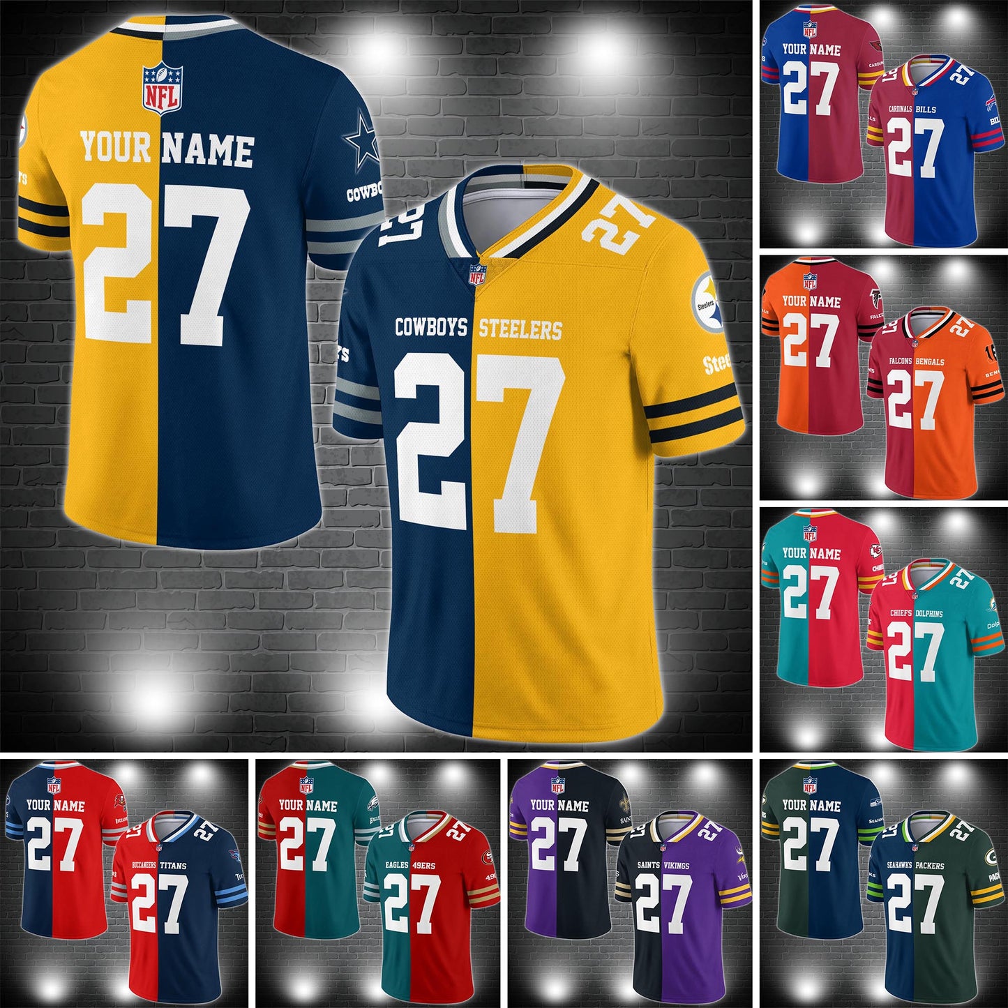 House Divided Vneck Football Jersey Custom Any Teams, Custom Name, Number And Team, House Divided Football Gift ETRG-08253279