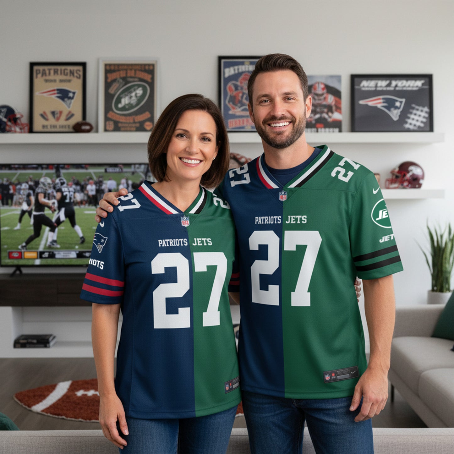 Buffalo Bills House Divided Vneck Football Jersey Custom Name, Number And Team, Sport Gifts ETRG-09263685
