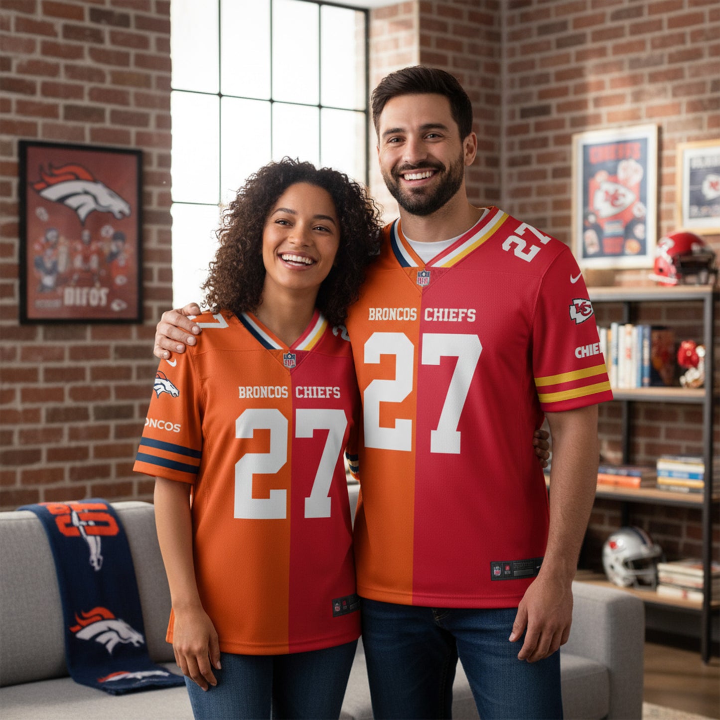 Los Angeles Chargers House Divided Vneck Football Jersey Custom Name, Number And Team, Sport Jerseys, Sport Gifts ETRG-09293711