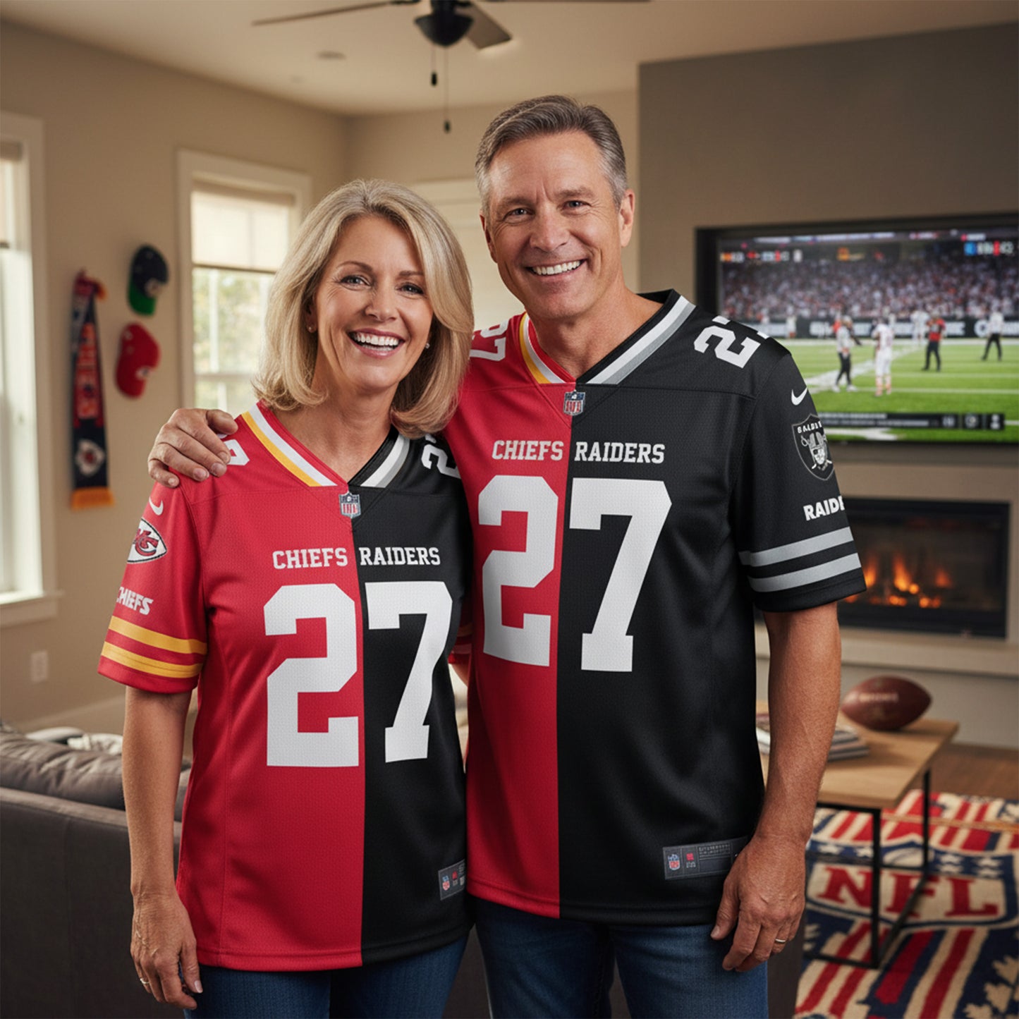 Los Angeles Chargers House Divided Vneck Football Jersey Custom Name, Number And Team, Sport Jerseys, Sport Gifts ETRG-09293711