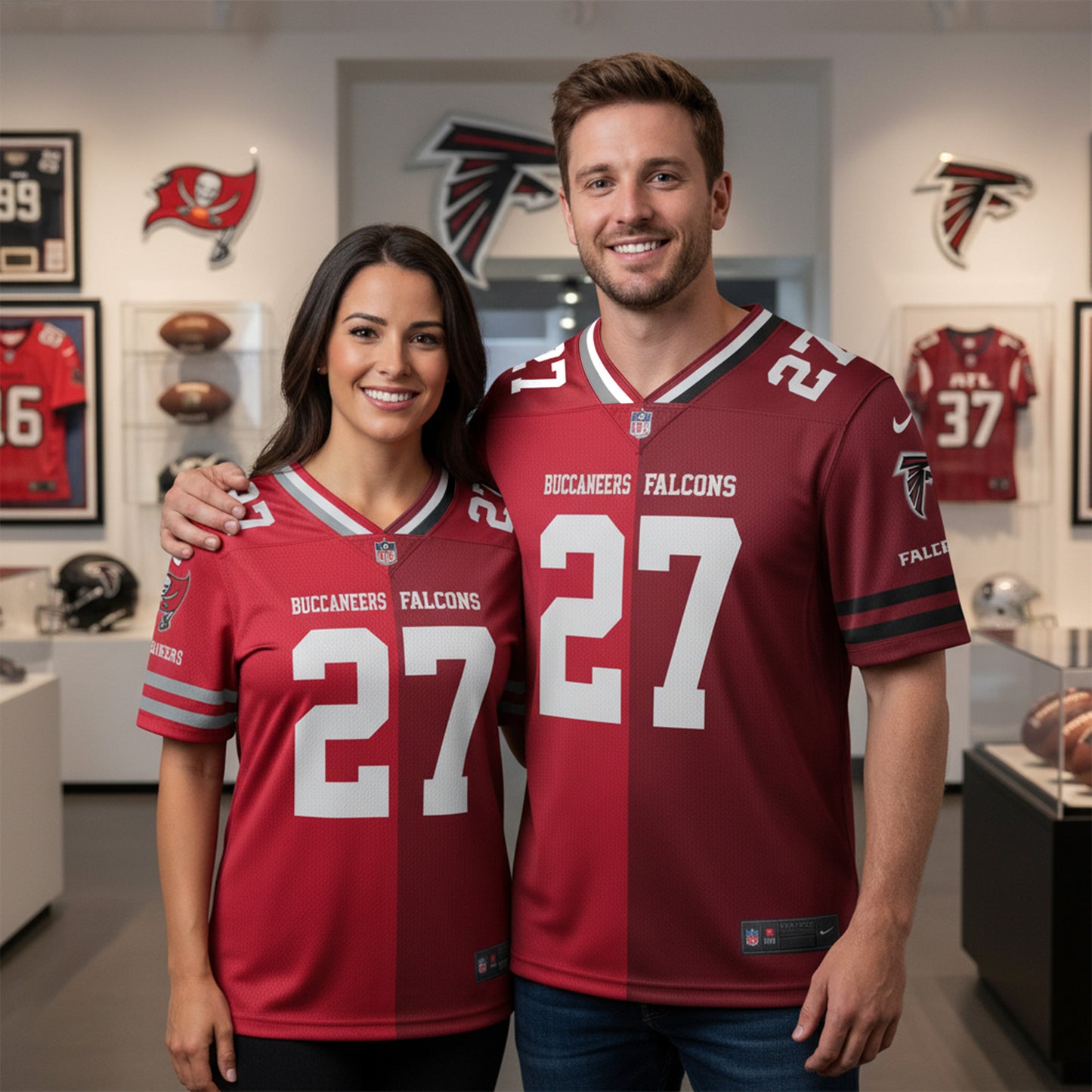 Tampa Bay Buccaneers House Divided Vneck Football Jersey Custom Name, Number And Team, Sport Jerseys, Sport Gifts ETRG-09293761